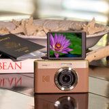 KODAK PIXPRO C1 Friendly Zoom 13MP 1080p Digital Camera (Tan) Bundle