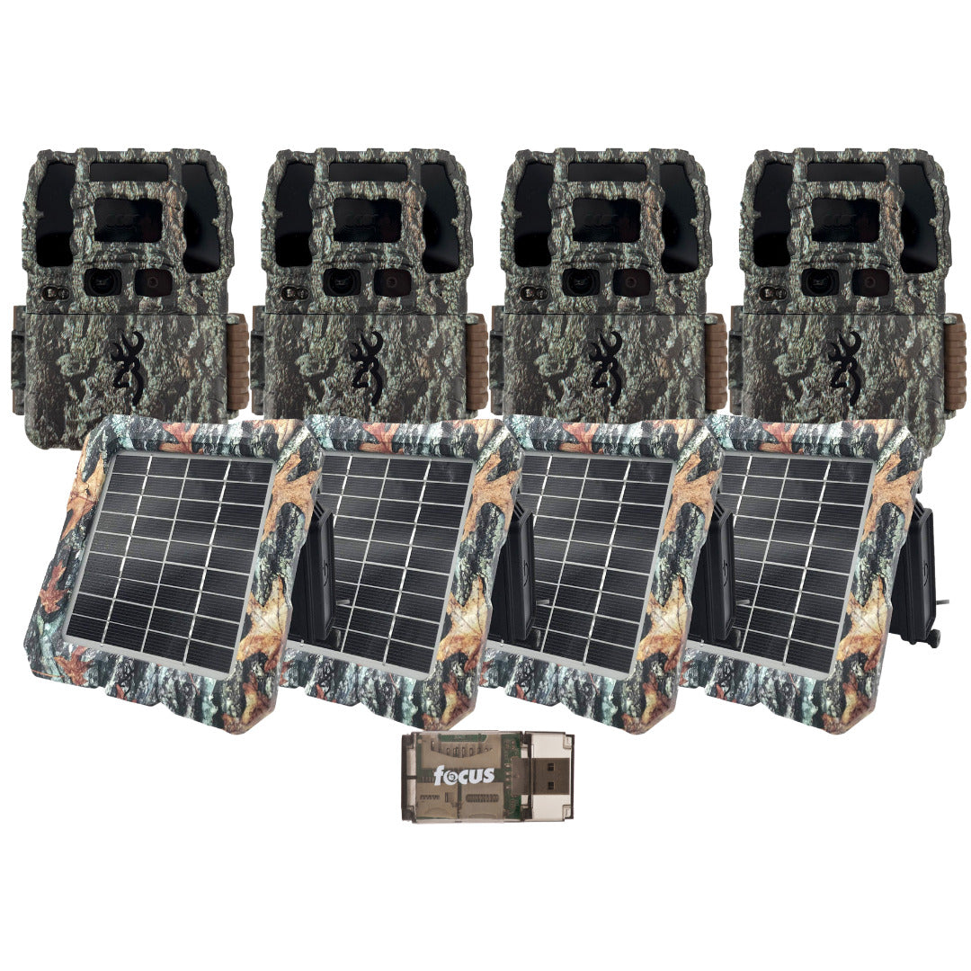 Browning Trail Camera-Dark Ops Pro DCL NANO Bundle with Solar Power (4-Pack)