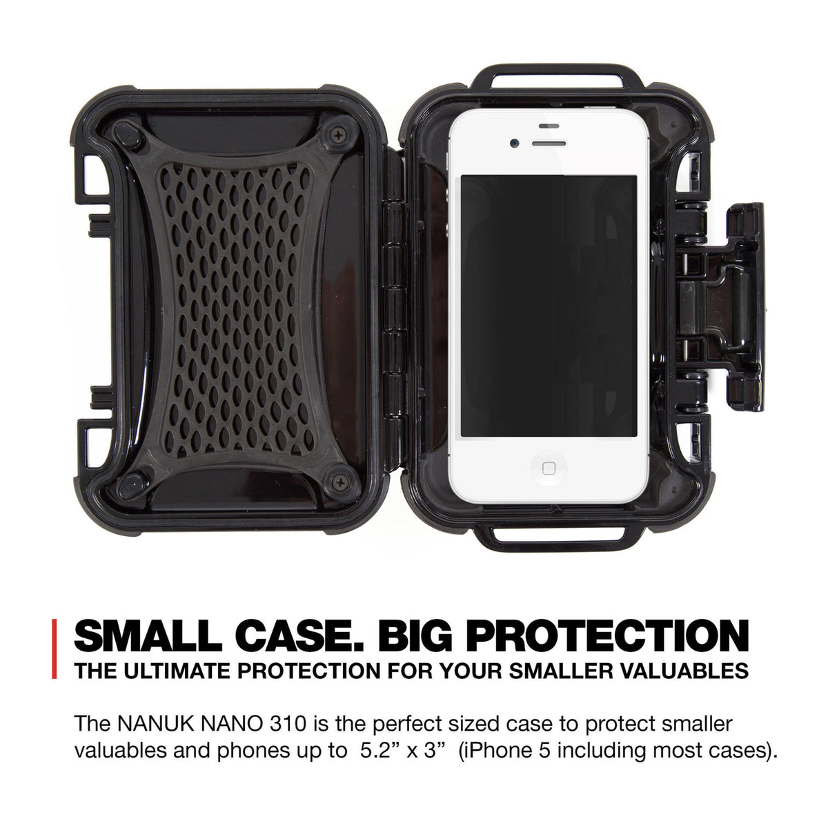 Nanuk Nano 310 Hard Case (Black, 0.3L) (Open Box)