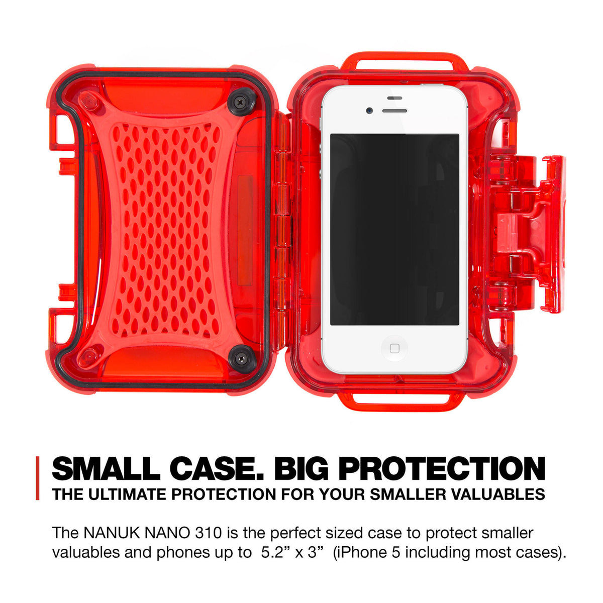 Nanuk Nano 310 Hard Case (Red, 0.3L)