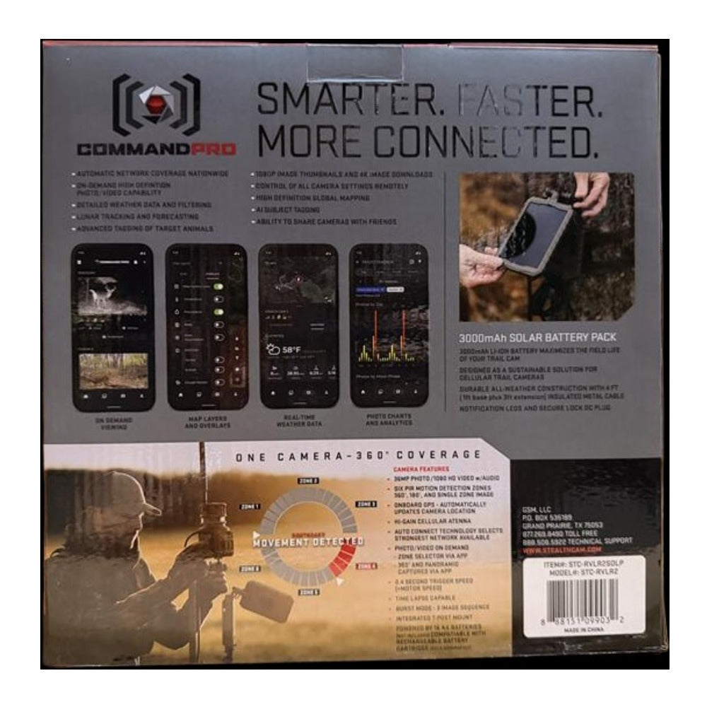 Stealth Cam Revolver Pro 2.0 Trail Camera with Solar Battery Pack