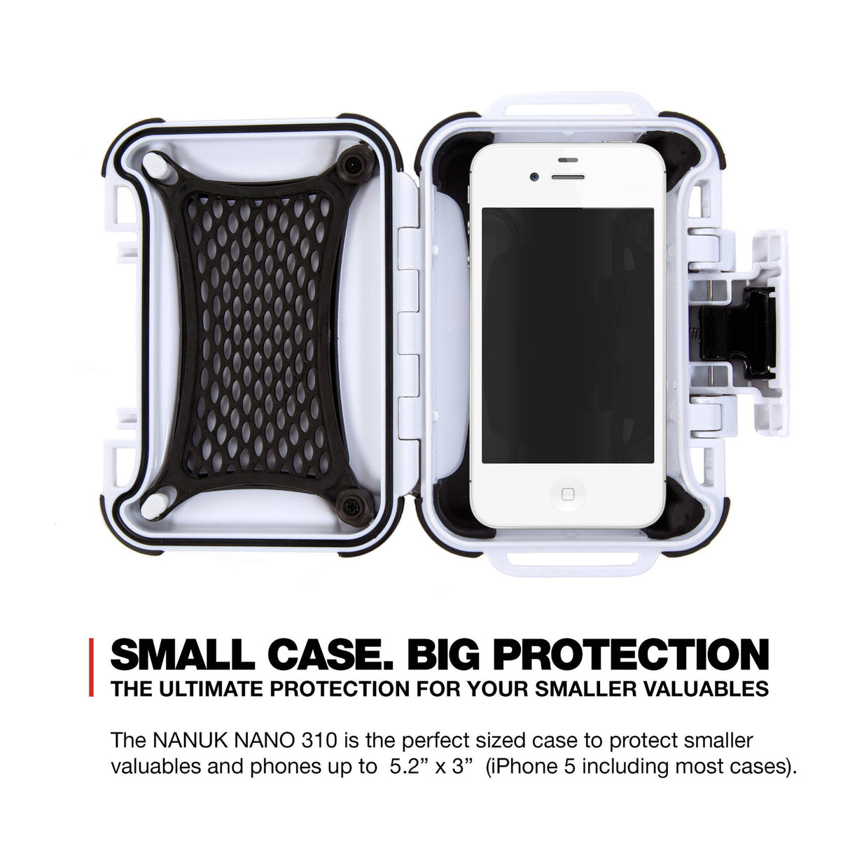 Nanuk Nano 310 Hard Case (White, 0.3L)