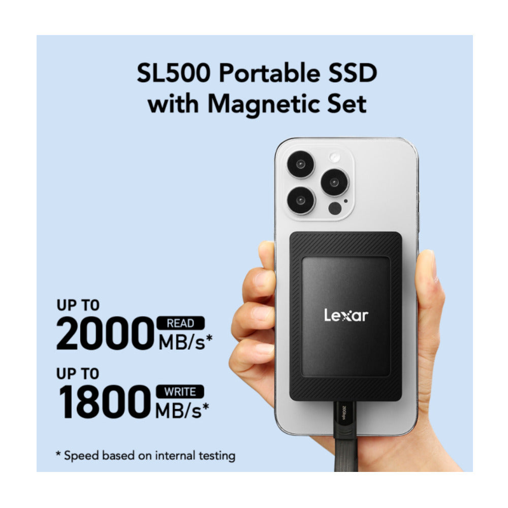 Lexar SL500 4TB External Portable SSD USB 3.2 Gen 2x2 Type-C with Magnetic Set (Open Box)
