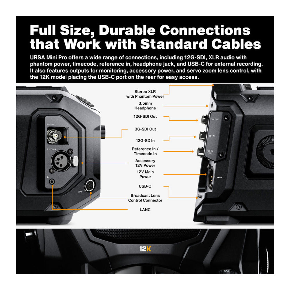 Blackmagic Design URSA Mini Pro 12K with 256GB CFast and Pro Case Bundle