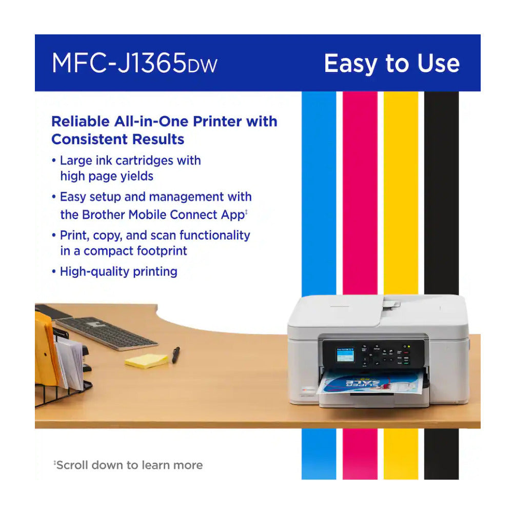 Brother INKvestment 1365 Wireless Color Inkjet All-in-One Printer