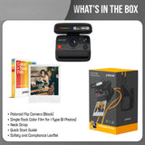 Polaroid Flip Instant Camera + Color Film Bundle (8 Photos) - Black