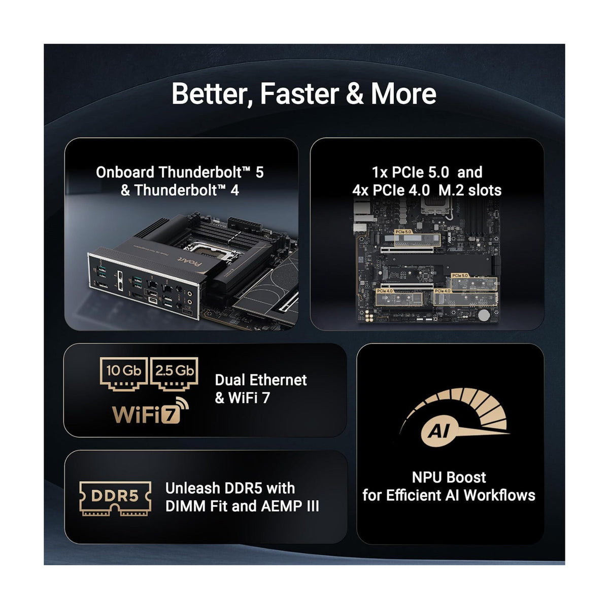 ASUS ProArt Z890-CREATOR WIFI ATX Motherboard Intel Z890 - Thunderbolt 5 Ports