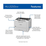 Brother HL-L5210DW Wireless Business Monochrome Laser Printer - Duplex Printing