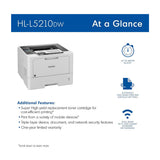 Brother HL-L5210DW Wireless Business Monochrome Laser Printer - Duplex Printing
