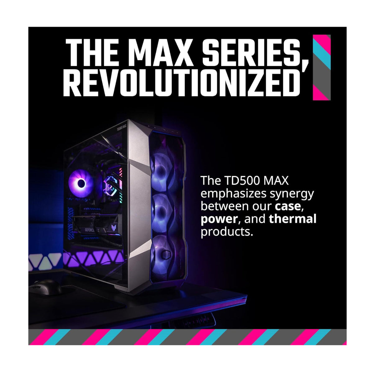 Cooler Master TD500 MAX ATX Mid-Tower PC Case with Atmos 360 MAX AIO Cooler (Open Box)