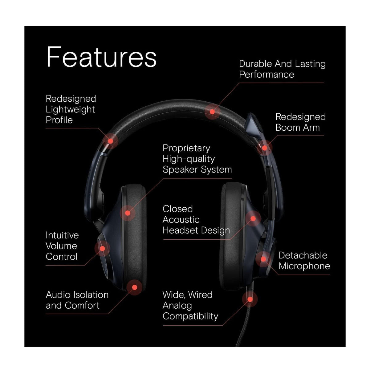 EPOS H6Pro Closed Acoustic Gaming Headset with Mic (Black)