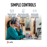 Poly Voyager Focus 2 UC Stereo Bluetooth Headset (Microsoft Teams Certified)