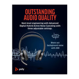 Poly Voyager Focus 2 UC Stereo Bluetooth Headset (Microsoft Teams Certified)