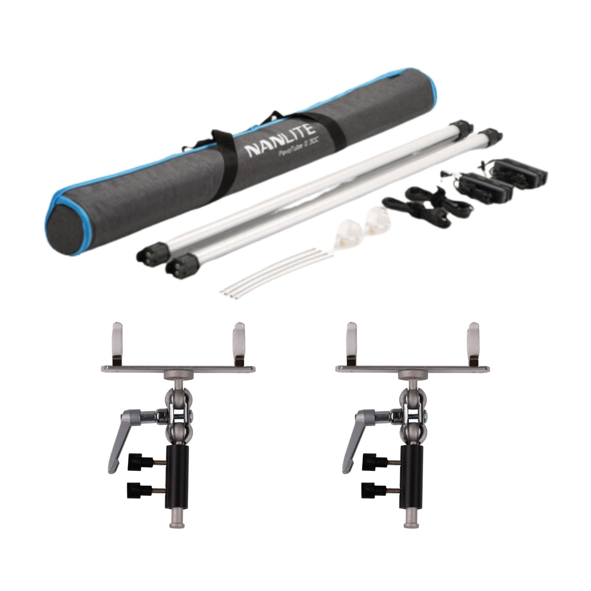 Nanlite PavoTube II 30C RGB LED 2-Light Kit with Two PavoTube Holders Bundle