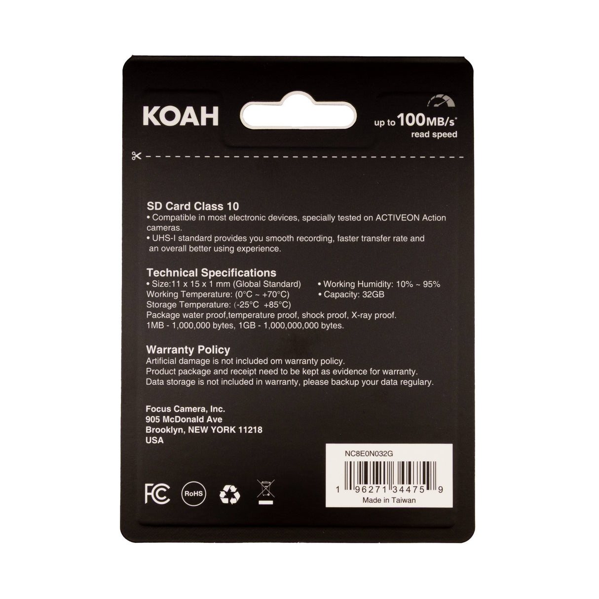 Koah Ultimate 32GB SDHC Memory Card (20-Pack) with High Speed Card Reader