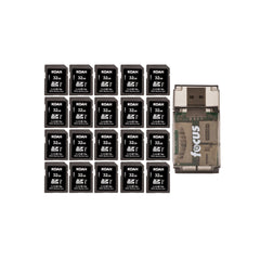 Koah Ultimate 32GB SDHC Memory Card (20-Pack) with High Speed Card Reader