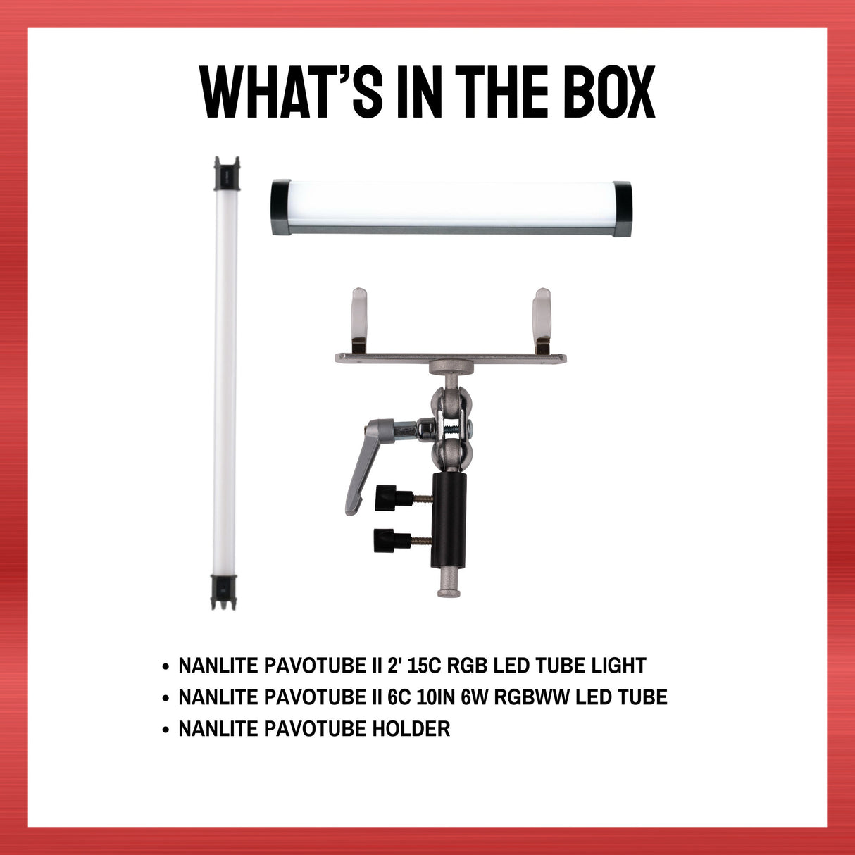 Nanlite PavoTube II 15C 2' LED Tube Light with PavoTube II 6C 10in LED Bundle