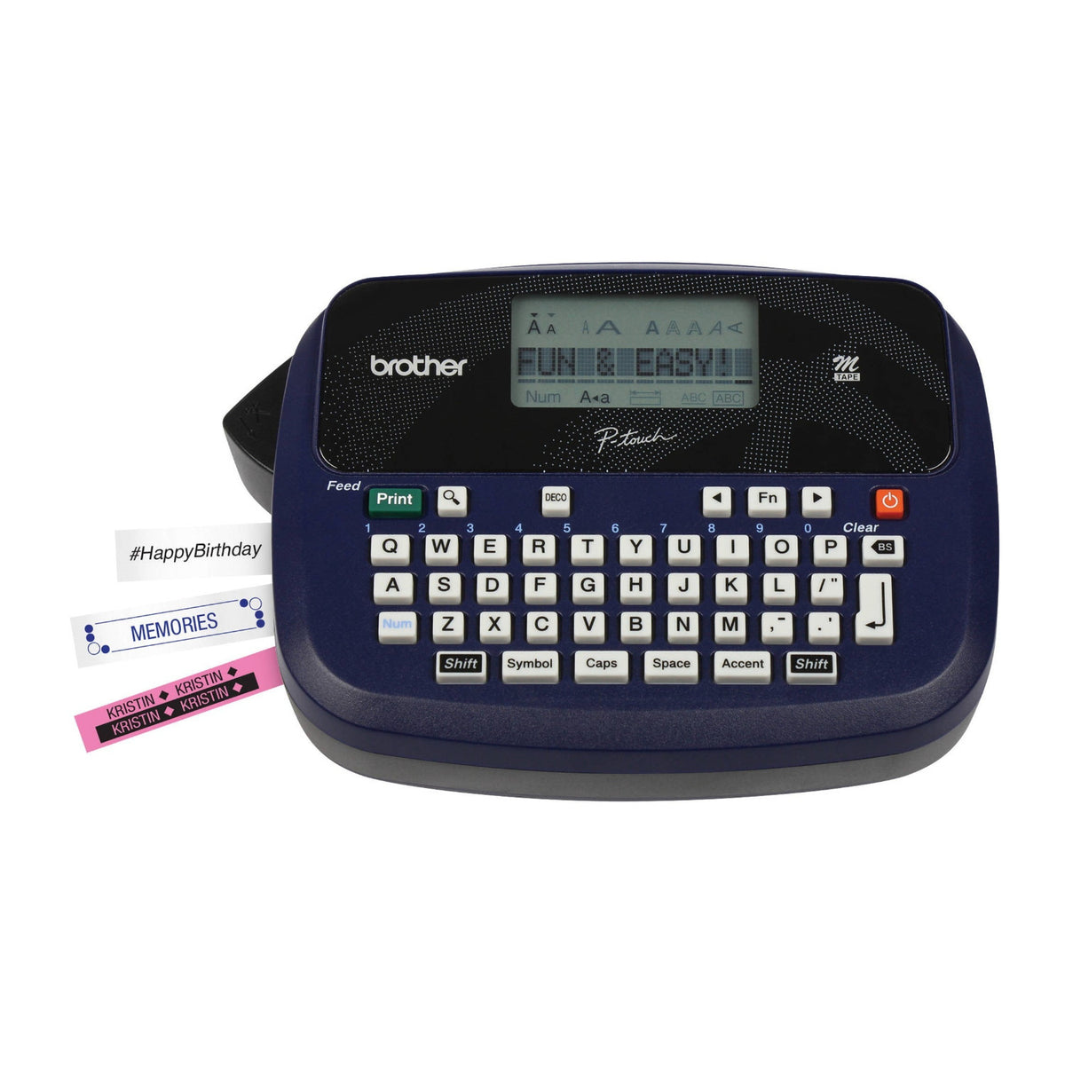 Brother P-Touch PT-45M Personal Handheld Label Maker Prints 1 or 2 Lines of Text