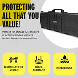Koah 53-Inch Weatherproof Protective Roller Rifle Hard Case (Black) (Open Box)