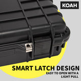 Koah 53-Inch Weatherproof Protective Roller Rifle Hard Case (Black) (Open Box)