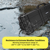 Koah 53-Inch Weatherproof Protective Roller Rifle Hard Case (Black) (Open Box)