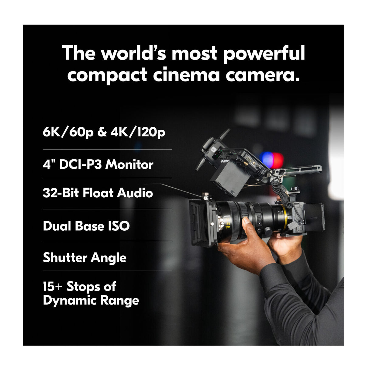 Nikon RED ZR 6K 24.5MP Cinema Camera Bundle with Bag, 64GB Memory Card & Reader