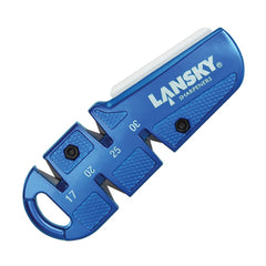 Lansky QSHARP QuadSharp Pocket Knife Sharpener (Blue, One Size)