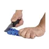Lansky QSHARP QuadSharp Pocket Knife Sharpener (Blue, One Size)
