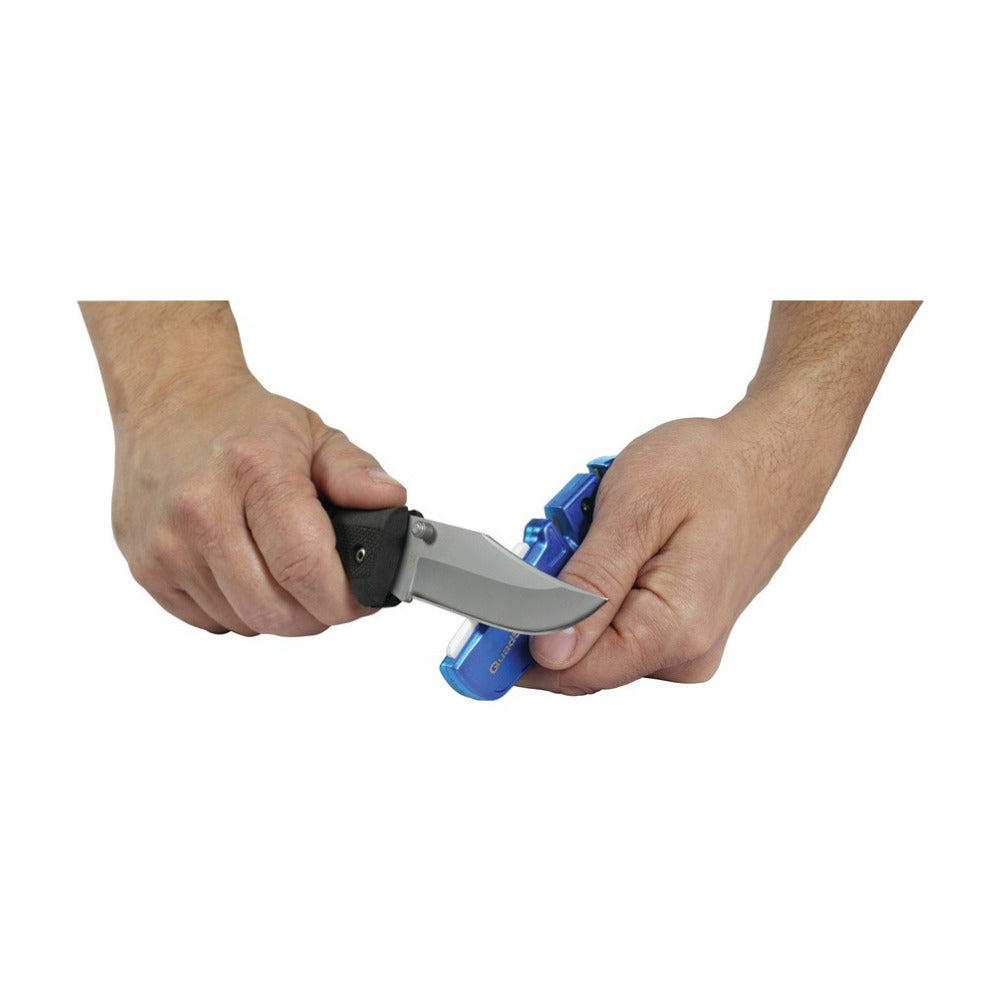 Lansky QSHARP QuadSharp Pocket Knife Sharpener (Blue, One Size)