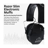 Walker's Razor Slim Electronic Earmuffs (Black) with Attachment Bundle