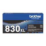 Brother TN830XL Black High Yield Printer Toner Cartridge - Up to 3,000 Pages