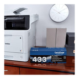 Brother Genuine TN433BK High-Yield Black Toner Cartridge - Up to 4,500 Pages