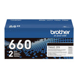 Brother Genuine TN6602PK High-Yield Black Toner Cartridge (Twin Pack)