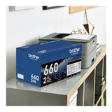 Brother Genuine TN6602PK High-Yield Black Toner Cartridge (Twin Pack)