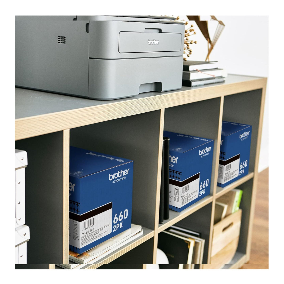 Brother Genuine TN6602PK High-Yield Black Toner Cartridge (Twin Pack)