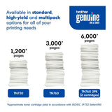 Brother Genuine TN7602PK High-Yield Black Toner Cartridge (Twin Pack)