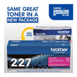 Brother TN227M High Yield Toner Cartridge -  Up to 2,300 Pages (Magenta)
