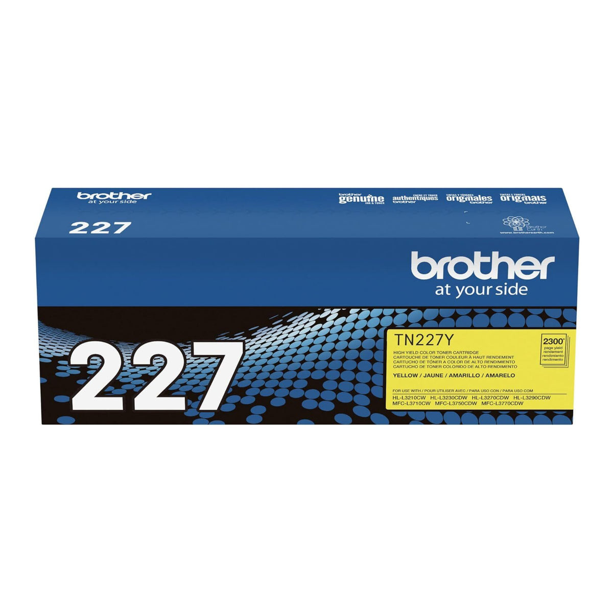 Brother TN227Y High Yield Toner Cartridge -  Up to 2,300 Pages (Yellow)