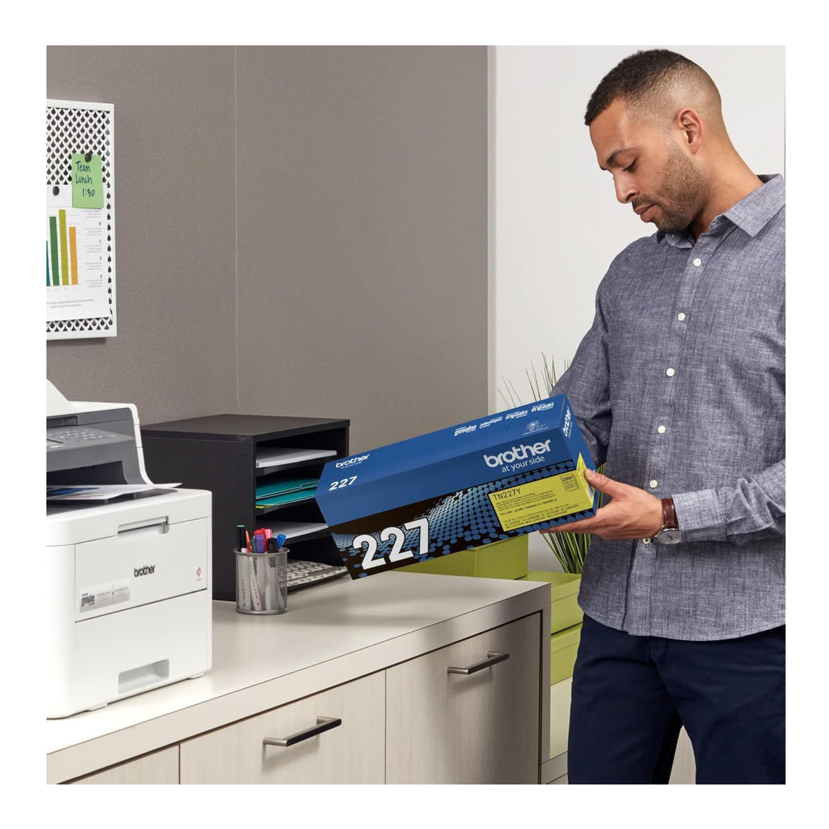 Brother TN227Y High Yield Toner Cartridge -  Up to 2,300 Pages (Yellow)
