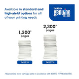 Brother TN227Y High Yield Toner Cartridge -  Up to 2,300 Pages (Yellow)