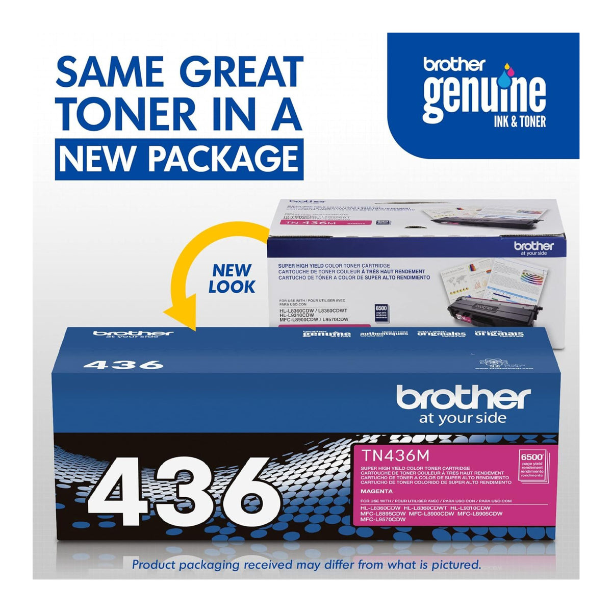 Brother TN436Y Super High Yield Toner Cartridge - Up to 6,500 Pages (Magenta)