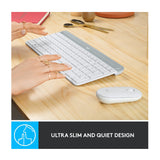 Logitech MK470 Slim Logitech Wireless Keyboard and Mouse Combo (Off-White)