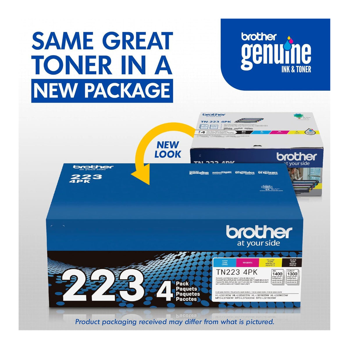 Brother TN2234PK Toner Cartridge - 4 Pack (Black, Cyan, Magenta, Yellow)