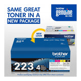 Brother TN2234PK Toner Cartridge - 4 Pack (Black, Cyan, Magenta, Yellow)