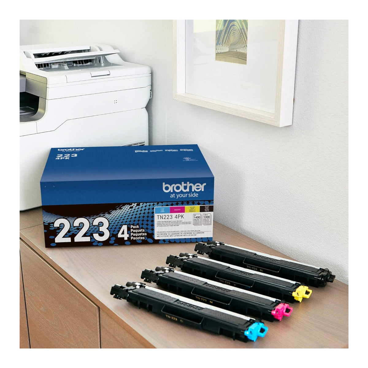 Brother TN2234PK Toner Cartridge - 4 Pack (Black, Cyan, Magenta, Yellow)