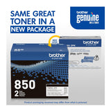 Brother TN850 High-Yield Black Toner Cartridge Twin Pack (TN8502PK)