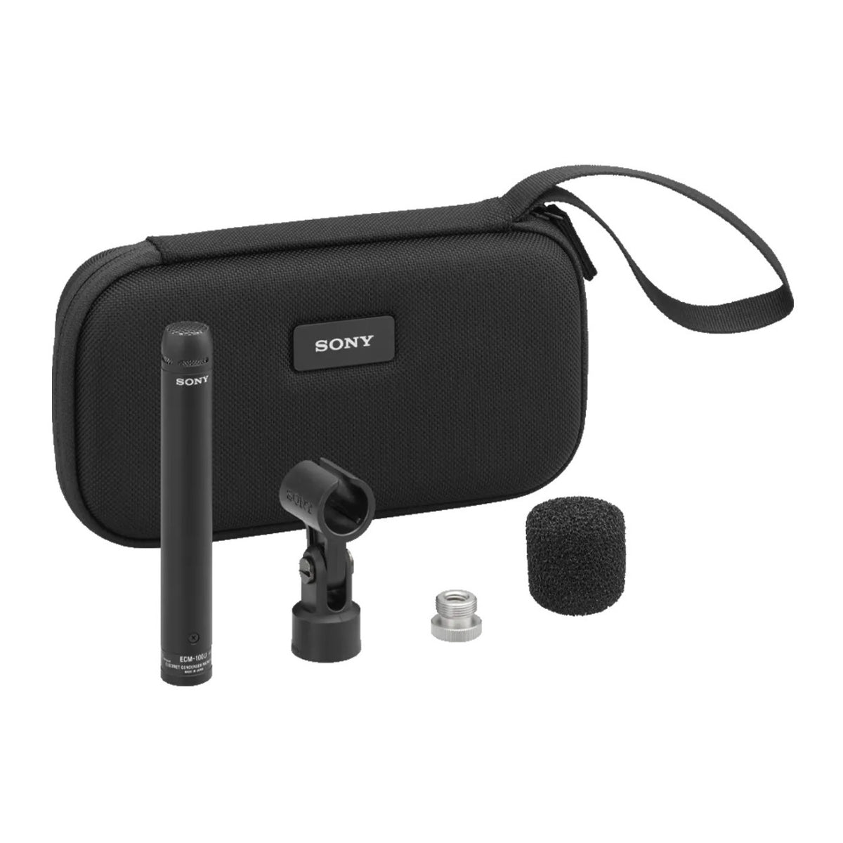 Sony ECM-100U Uni-Directional Electret Condenser Microphone (Black) (Open Box)