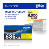 Brother Genuine TN635XXLY Super High Yield Toner Cartridge (Yellow)