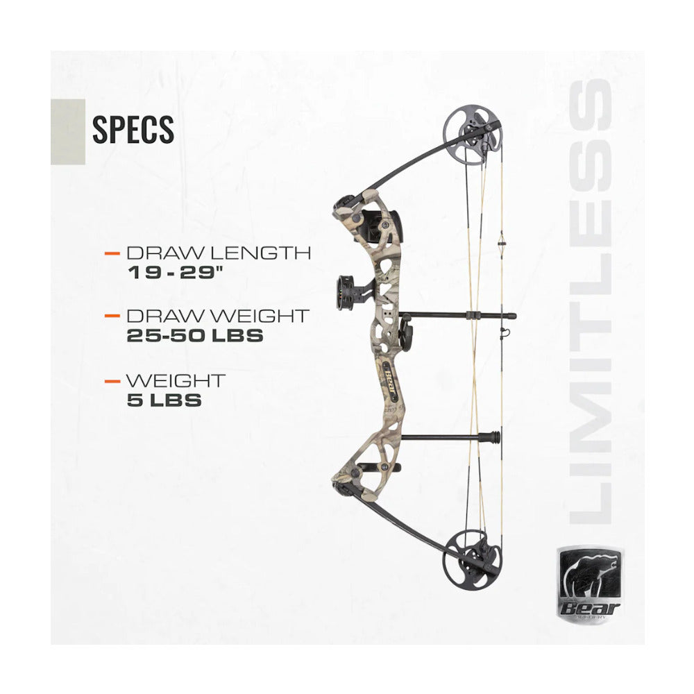 Bear Archery Limitless RTH 265 FPS Compound Bow (God's Country)