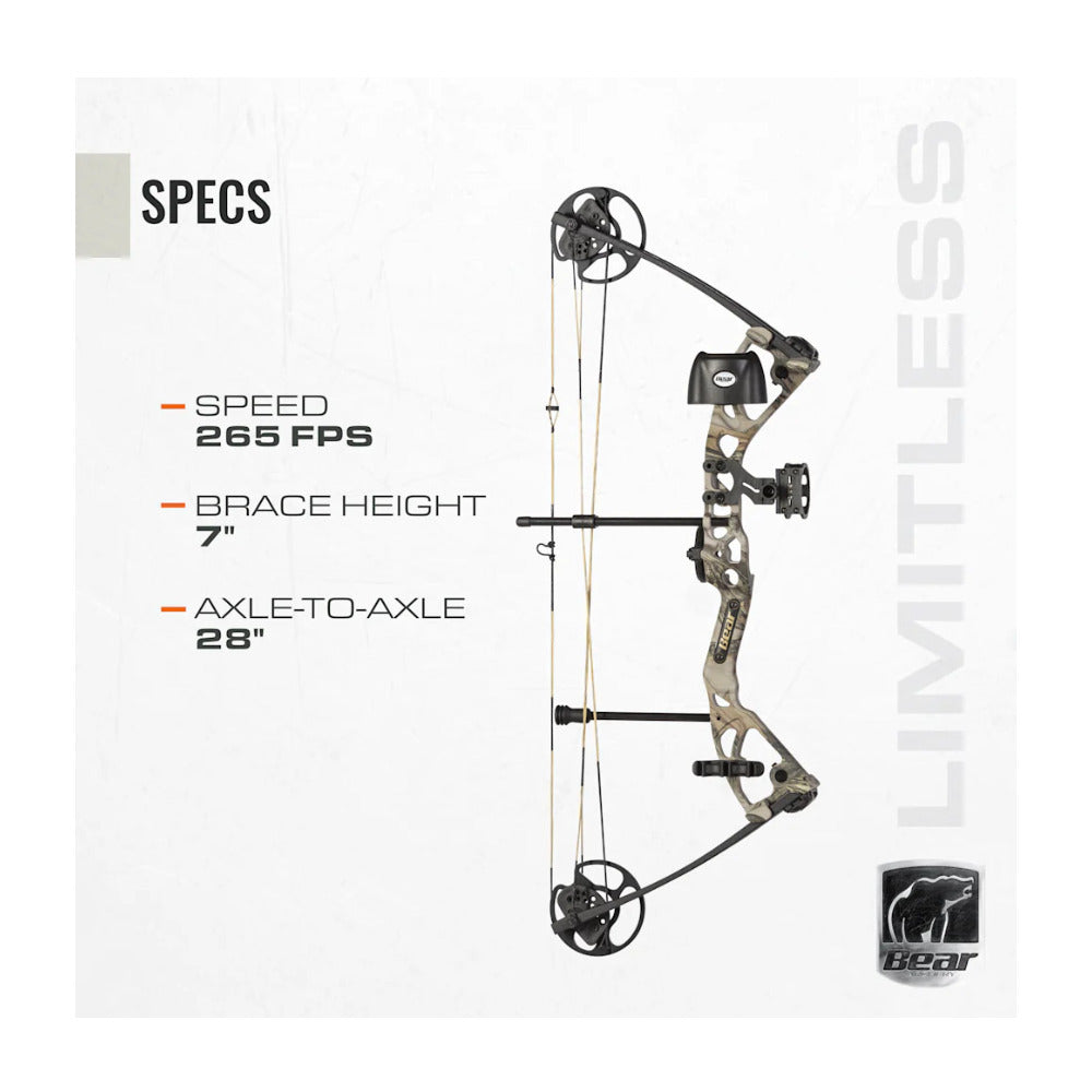 Bear Archery Limitless RTH 265 FPS Compound Bow (God's Country)